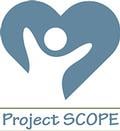 Project SCOPE logo: A person silhouette inside of a heart 